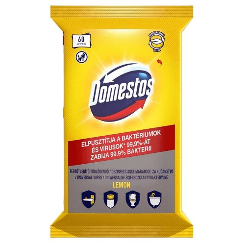 Domestos higiénikus törlőkendő 60db Lemon