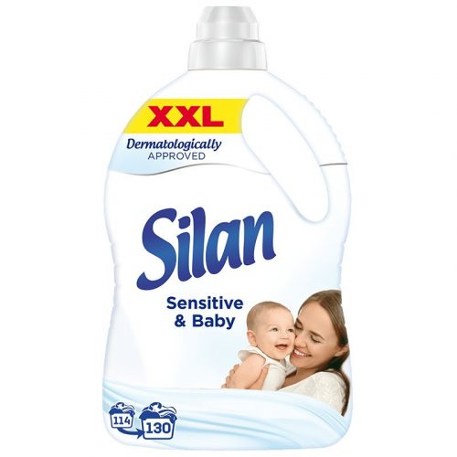 Silan textilöblítő koncentrátum Sensitive&Baby 2,86 L 130 Mosásos